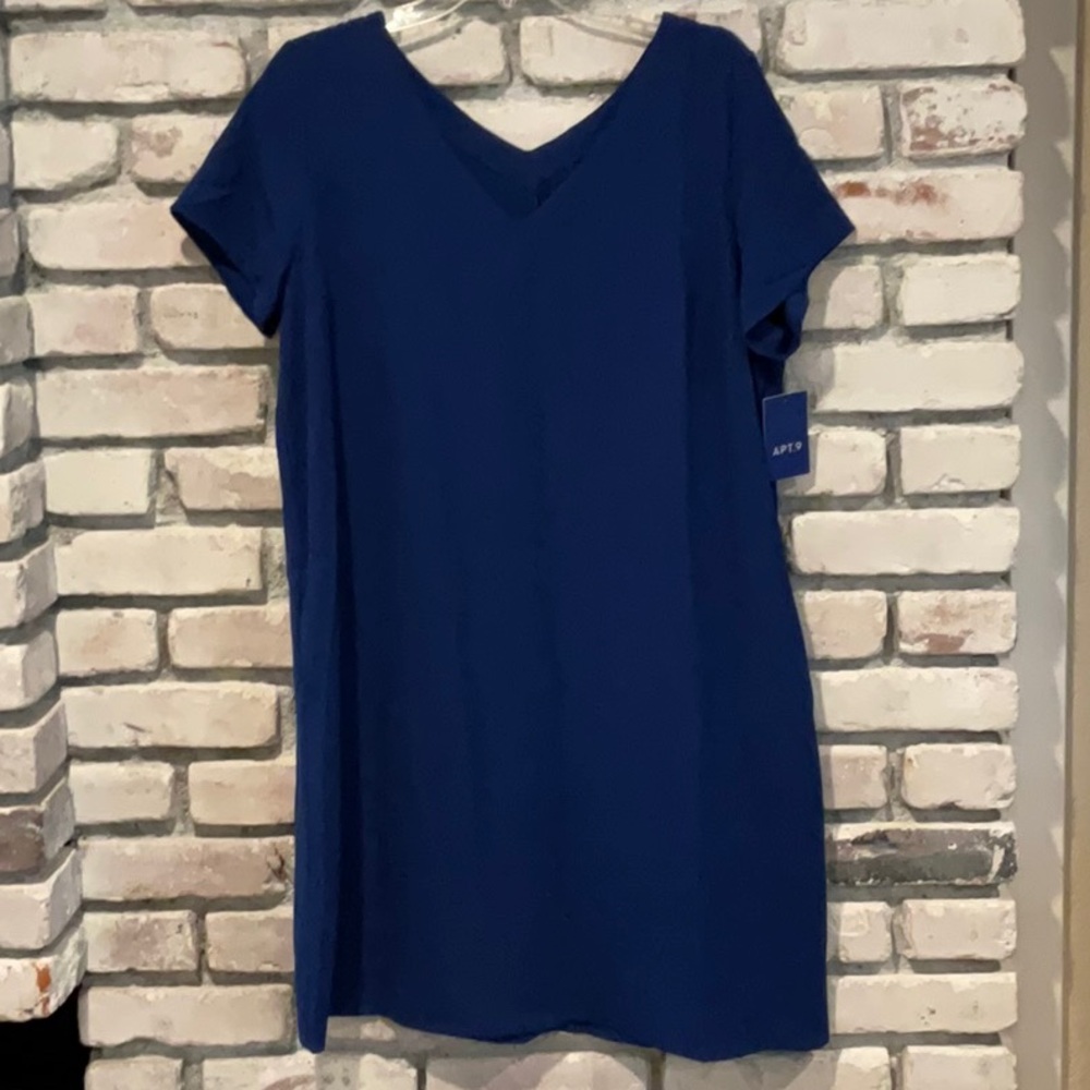 New With Tags, Royal Blue Apt. 9 Dress, Size Large.